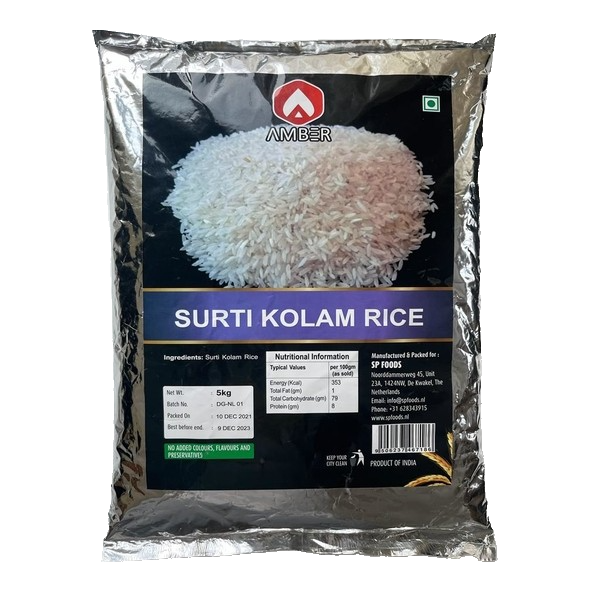 Amber Surti Kolam Rice - 5 Kg | Amazing India